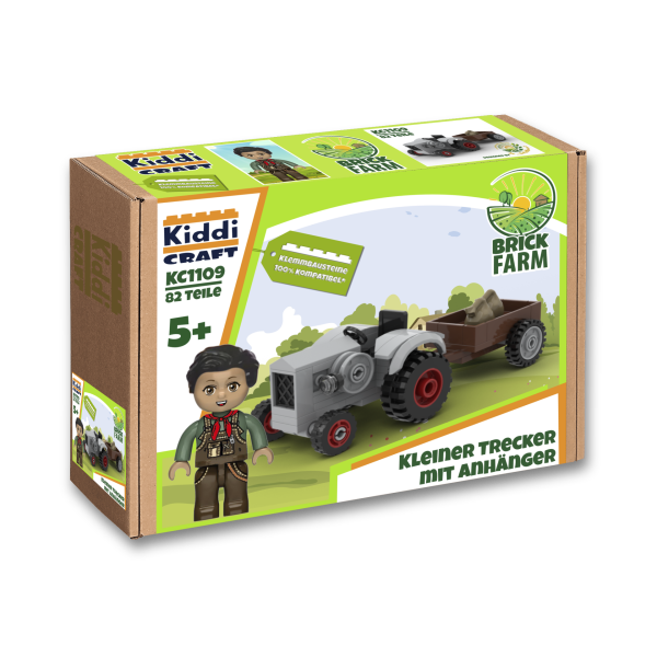 Kiddicraft KC1109 Kleiner Trecker mit Anhänger