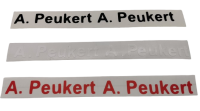 Helmkennzeichnung mit individuellem Text oder Name